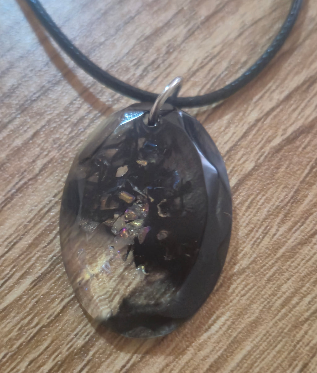 Collier Agate Noir