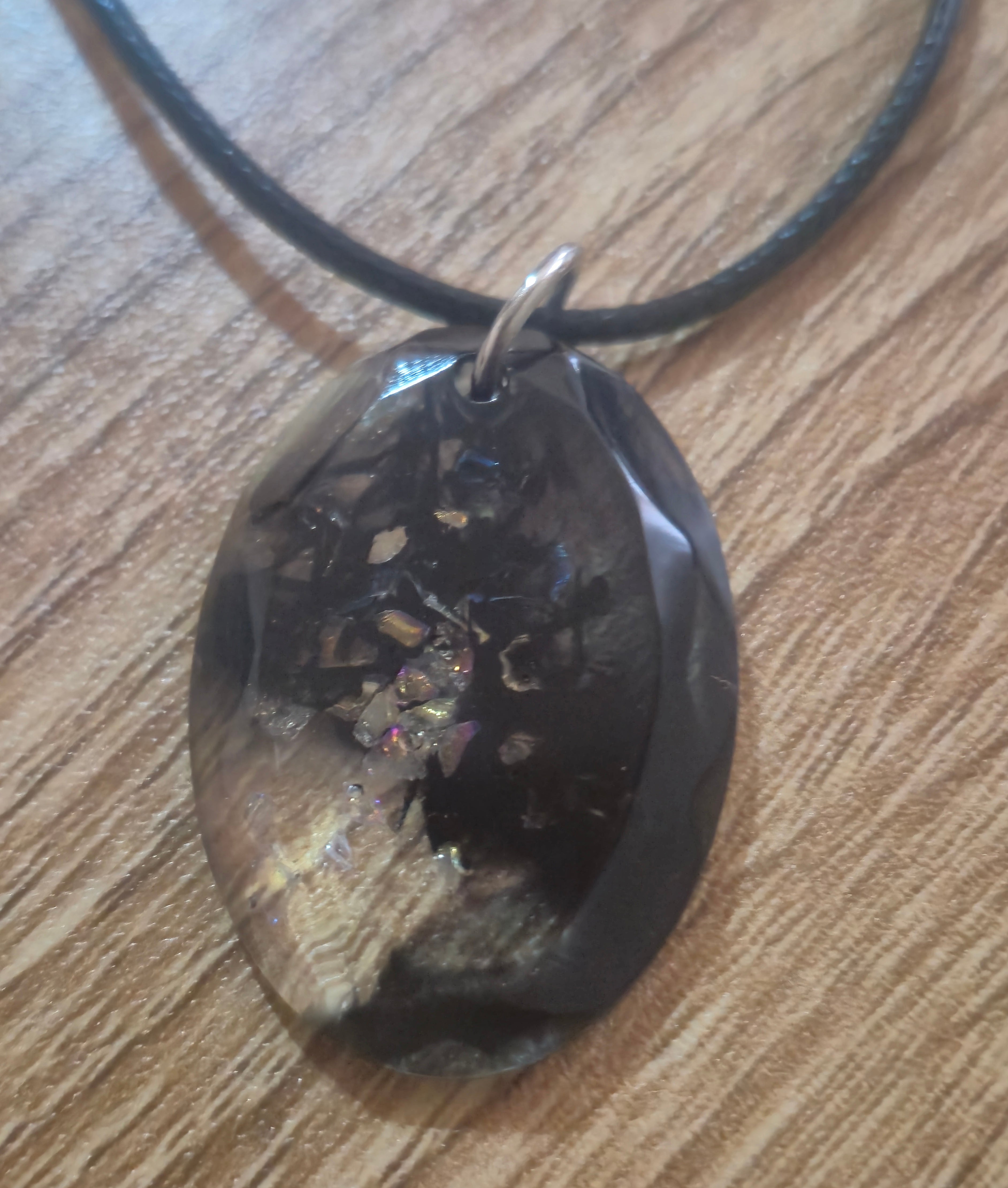 Collier Agate Noir