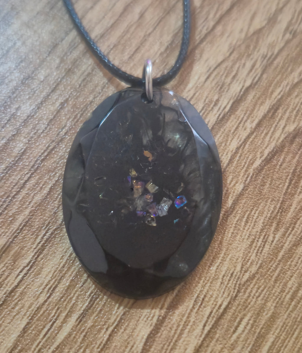 Collier Agate bleu