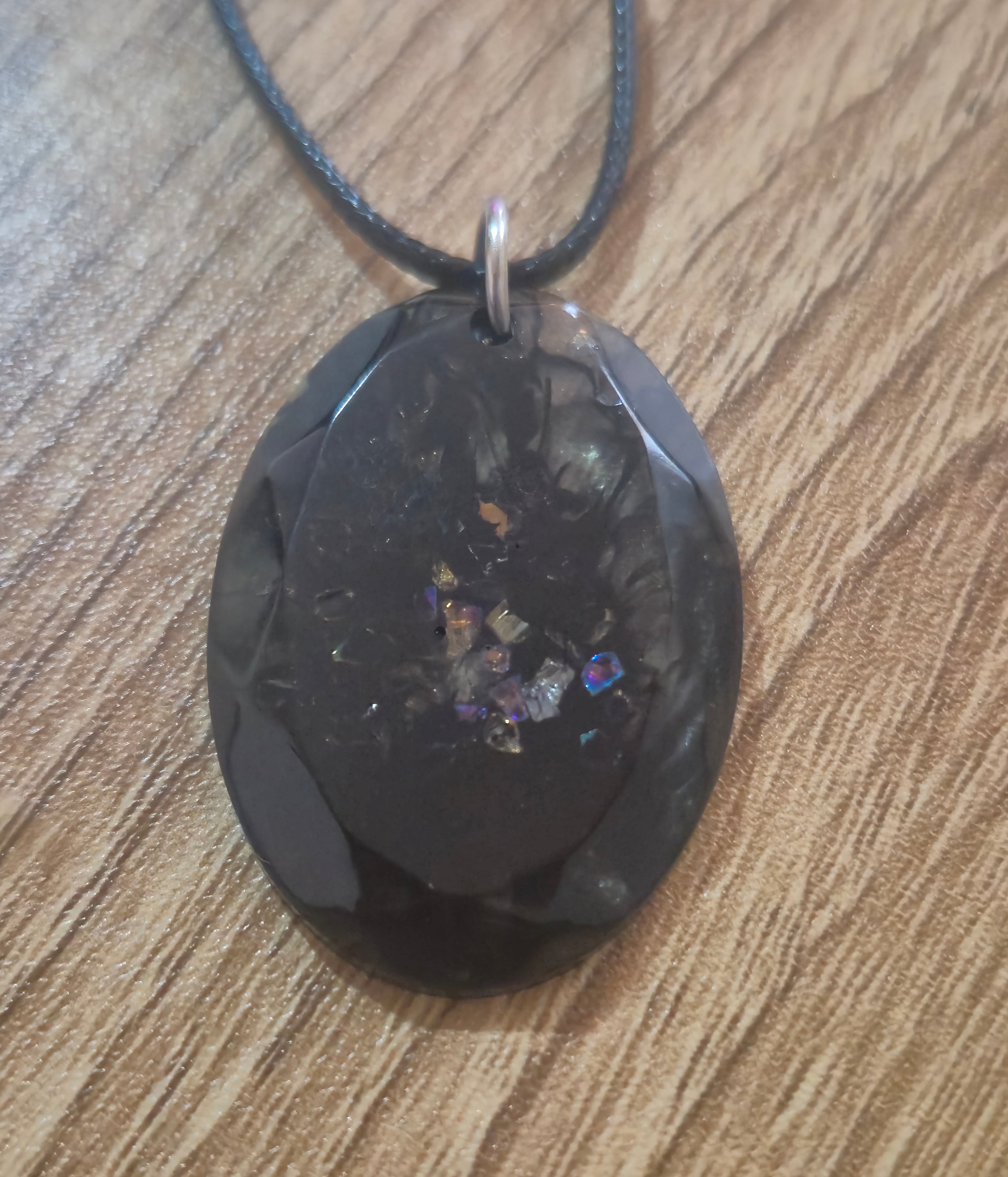 Collier Agate bleu