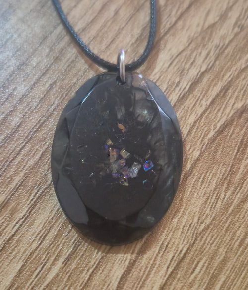 Collier Agate bleu