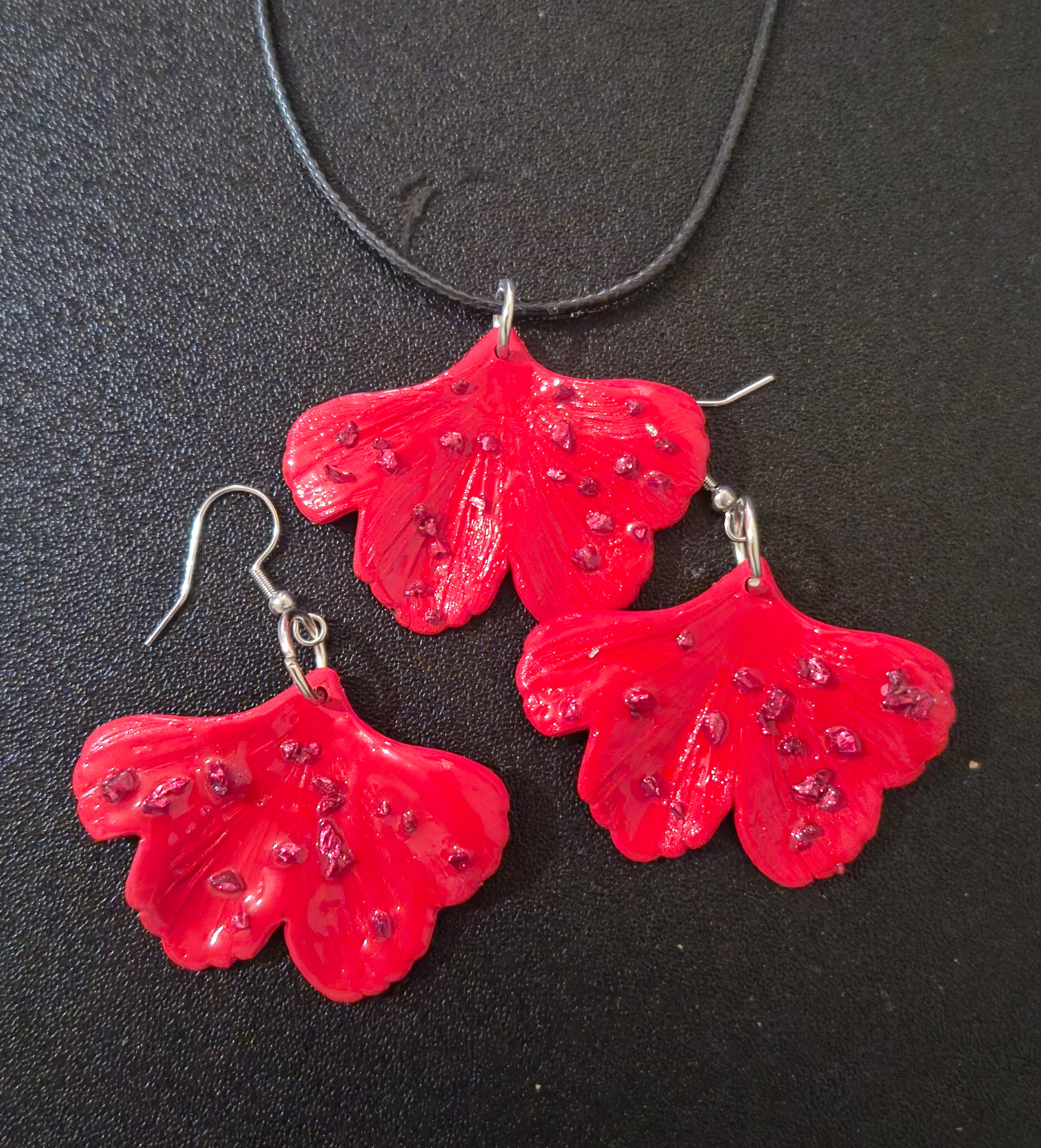 Parure Fleur Rouge