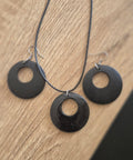 Parrure Boucles et Collier Black Angel 2