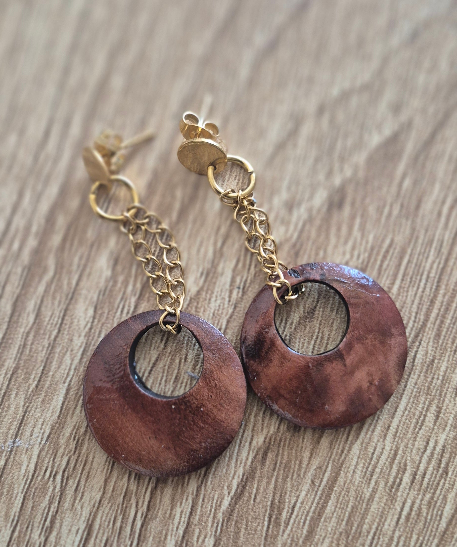 Boucles Bois Marron 4