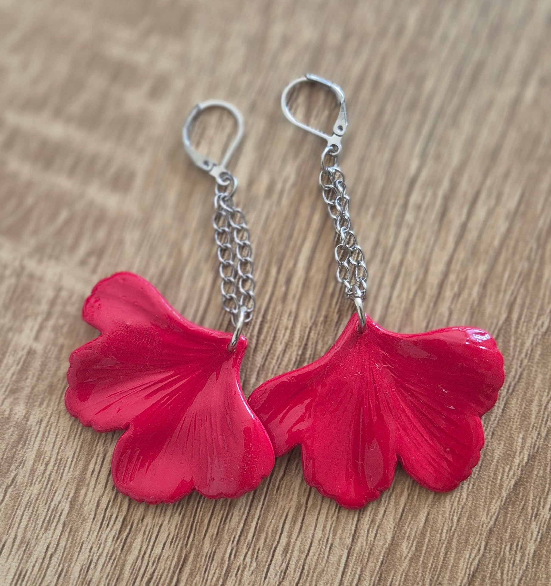 Boucles Fleur Rouge 3